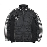 Adidas Vintage Winterjacke in Schwarz Weiß Größe M